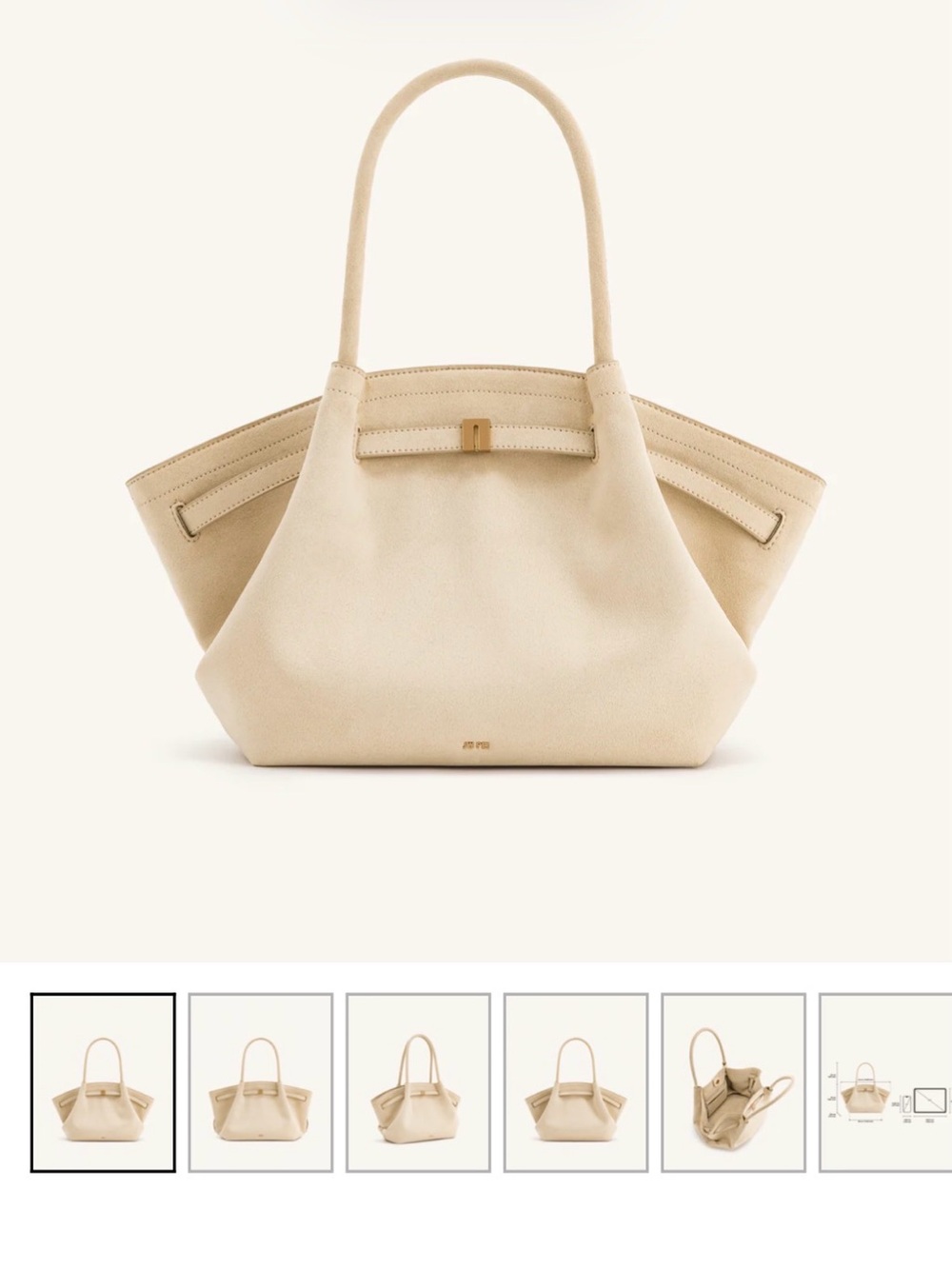 JW PEI Sculpted Tote in Light Beige